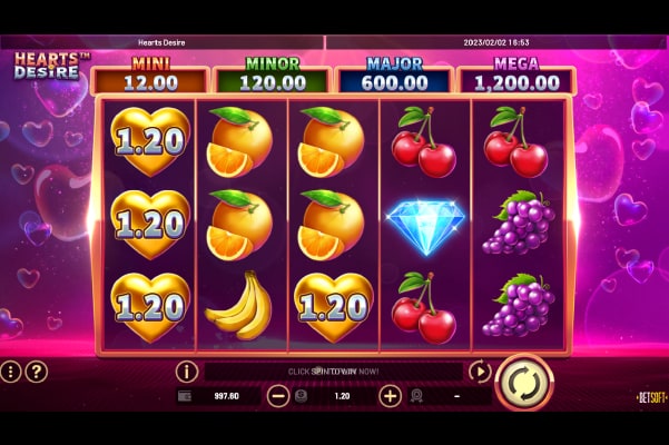 Hearts Desire Slot Review & Casinos (Betsoft)